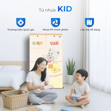 Tủ nhựa Kid 4 tầng QUI PHÚC – tủ đựng quần áo bé an toàn, hoạt tiết dễ thương, giảm giá 21% – giá 1.012.700 VND 4 Tủ nhựa Kid 4 tầng QUI PHÚC – tủ đựng quần áo bé an toàn, hoạt tiết dễ thương, giảm giá 21% – giá 1.012.700 VND 4