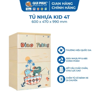 Tủ nhựa Kid 4 tầng QUI PHÚC – tủ đựng quần áo bé an toàn, hoạt tiết dễ thương, giảm giá 21% – giá 1.012.700 VND 9 Tủ nhựa Kid 4 tầng QUI PHÚC – tủ đựng quần áo bé an toàn, hoạt tiết dễ thương, giảm giá 21% – giá 1.012.700 VND 9