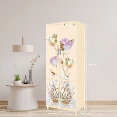 Tủ nhựa Royal QUI PHÚC - Tủ treo quần áo rộng rãi, bền chắc, tiện lợi, an toàn sức khoẻ, tặng móc, giá ưu đãi 1.723.639 VND 3