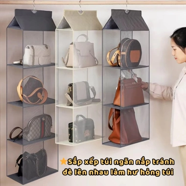 Tủ quần áo phòng ngủ 4 ngăn, túi treo chống bụi, chịu lực cao - Giá 48.000₫ 7