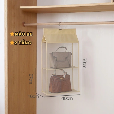 Tủ quần áo phòng ngủ 4 ngăn, túi treo chống bụi, chịu lực cao - Giá 48.000₫ 10