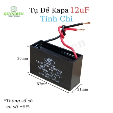 Tụ Quạt 12uF 450V - Tụ Khởi Động Thay Thế Quạt Máy Bơm và Điều Hòa | Quỳnh Diễn 2 Tụ Quạt 12uF 450V - Tụ Khởi Động Thay Thế Quạt Máy Bơm và Điều Hòa | Quỳnh Diễn 2