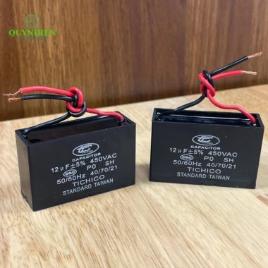 Tụ Quạt 12uF 450V - Tụ Khởi Động Thay Thế Quạt Máy Bơm và Điều Hòa | Quỳnh Diễn