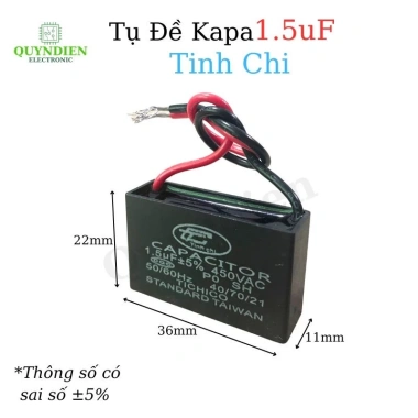 Tụ Quạt 1.5uF 450V - Tụ Khởi Động cho Quạt Máy Bơm & Điều Hòa Linh Kiện Quỳnh Diễn 2