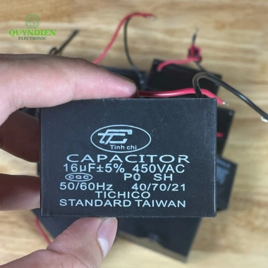 Tụ Quạt 16uF 450V - Tụ Khởi Động Dùng Sửa Chữa, Thay Thế Quạt Máy Bơm và Điều Hòa - Quỳnh Diễn 44k 6