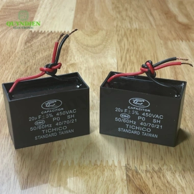 Tụ Quạt 20uF 450V - Tụ Khởi Động Chính Hãng Dùng Thay Thế Quạt Máy Bơm và Điều Hòa Linh Kiện Quỳnh Diễn