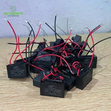 Tụ Quạt 2uF 450V - Tụ Khởi Động Chất Lượng, Thay Thế Được Tin Cậy cho Quạt Máy Bơm và Điều Hòa - Linh Kiện Quỳnh Diễn