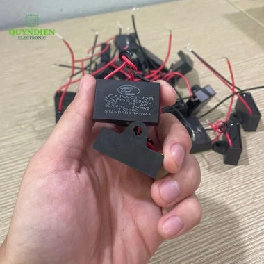 Tụ Quạt 2uF 450V - Tụ Khởi Động Chất Lượng, Thay Thế Được Tin Cậy cho Quạt Máy Bơm và Điều Hòa - Linh Kiện Quỳnh Diễn