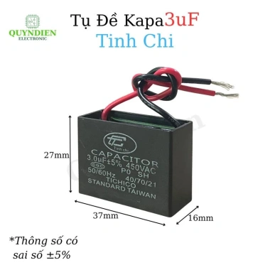 Tụ Quạt 3uF 450V - Tụ Khởi Động Dùng Sửa Chữa Thay Thế Quạt Máy Bơm & Điều Hòa | Quỳnh Diễn 13.6k 2