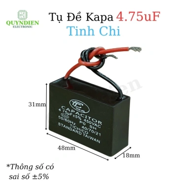 Tụ Quạt 4.75uF 450V - Tụ Khởi Động Sửa Chữa Thay Thế Quạt, Điều Hòa Quỳnh Diễn