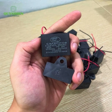 Tụ Quạt 4uF 450V - Tụ Khởi Động Thay Thế Cho Quạt Máy Bơm & Điều Hoà Quỳnh Diễn 4