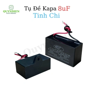 Tụ Quạt 8uF 450V - Tụ Khởi Động Dùng Sửa Chữa Thay Thế Quạt Máy Bơm & Điều Hòa, Giá chỉ 28.518đ | Linh Kiện Quỳnh Diễn
