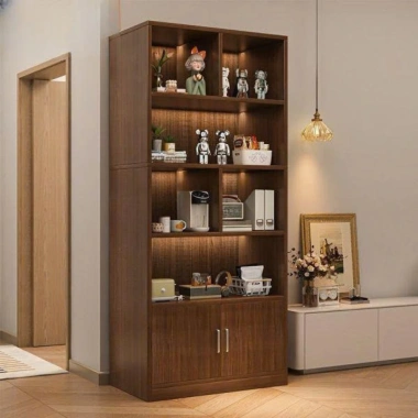 Tủ sách gỗ chữ U B68 - Nhiều tầng, ngăn chống mối mọt, giá sách MDF, giảm 360k