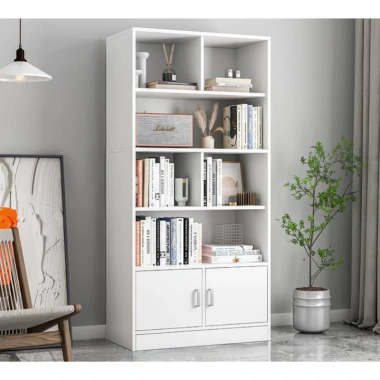 Tủ sách gỗ chữ U B68 - Nhiều tầng, ngăn chống mối mọt, giá sách MDF, giảm 360k