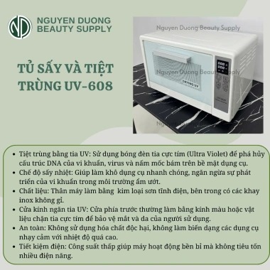 Tủ Tiệt Trùng Đa Năng RTD 208A - Công Nghệ UVC LED, Sấy UV 608, Giá 600.000₫ 3 Tủ Tiệt Trùng Đa Năng RTD 208A - Công Nghệ UVC LED, Sấy UV 608, Giá 600.000₫ 3