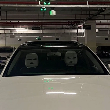 Tựa đầu ô tô cá tính ngộ nghĩnh bọc đầu Tesla đen trắng - Nắp ghế tiện lợi, giảm 17% chỉ 64.692₫