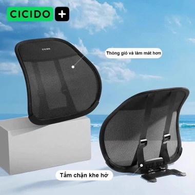 Tựa lưng ghế ô tô CICDO - Đệm công thái học giảm đau lưng, dùng cho xe hơi & văn phòng, giá 399.000₫ 9 Tựa lưng ghế ô tô CICDO - Đệm công thái học giảm đau lưng, dùng cho xe hơi & văn phòng, giá 399.000₫ 9