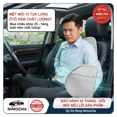 Tựa Lưng Ô Tô Anjuny Lưới Công Thái Học Có Quạt Làm Mát - Giảm Đau Mỏi Lưng Khi Lái Xe Dài 269k 7