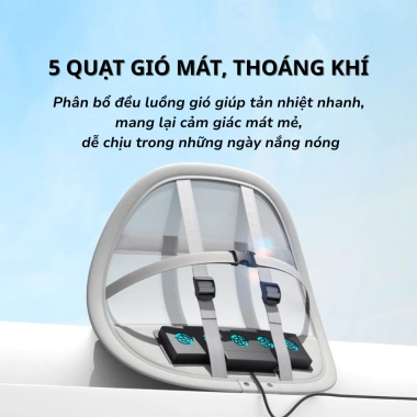 Tựa lưng ôtô Anjuny đệm tựa lưng công thái học giảm đau, phù hợp mọi ghế, 269.000đ 3