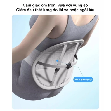 Tựa lưng ôtô Anjuny đệm tựa lưng công thái học giảm đau, phù hợp mọi ghế, 269.000đ 6