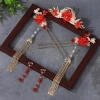 Tua Rua Nhựa HARRIETTLO Kẹp Tóc Cưới Hoa Bông, Trang Sức Dangling Hanfu 4
