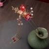 Tua Rua Nhựa HARRIETTLO Kẹp Tóc Cưới Hoa Bông, Trang Sức Dangling Hanfu 9