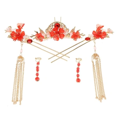 Tua Rua Nhựa HARRIETTLO Kẹp Tóc Cưới Hoa Bông, Trang Sức Dangling Hanfu 10 Tua Rua Nhựa HARRIETTLO Kẹp Tóc Cưới Hoa Bông, Trang Sức Dangling Hanfu 10