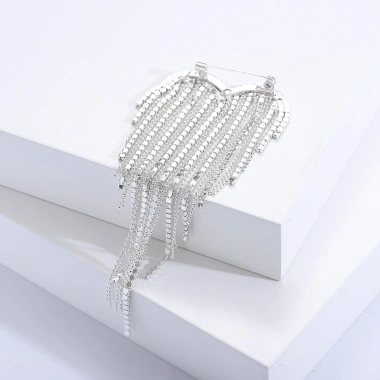 Tua Rua Trâm Cài Pin Trái Tim Kim Cương Giả Sáng Bóng - Phụ Kiện Thời Trang Nữ