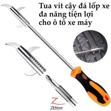 Tua vít cậy đá lốp đa năng tiện lợi cho ô tô và xe máy - Giá chỉ 25.000 VND