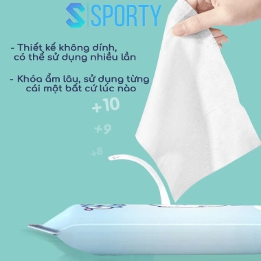 Túi 10 khăn giấy ướt SPORTY PS5 - Nhỏ gọn, an toàn cho trẻ em và người lớn, dày dặn, đóng gói chắc chắn, chỉ 8.000 VND 5 Túi 10 khăn giấy ướt SPORTY PS5 - Nhỏ gọn, an toàn cho trẻ em và người lớn, dày dặn, đóng gói chắc chắn, chỉ 8.000 VND 5