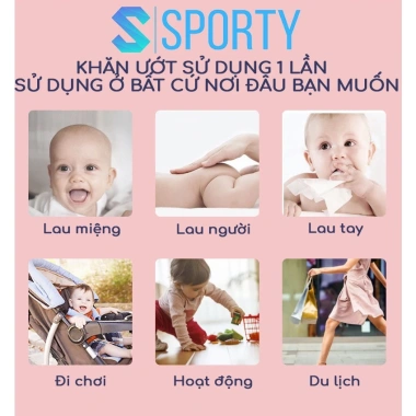 Túi 10 khăn giấy ướt SPORTY PS5 - Nhỏ gọn, an toàn cho trẻ em và người lớn, dày dặn, đóng gói chắc chắn, chỉ 8.000 VND 7 Túi 10 khăn giấy ướt SPORTY PS5 - Nhỏ gọn, an toàn cho trẻ em và người lớn, dày dặn, đóng gói chắc chắn, chỉ 8.000 VND 7