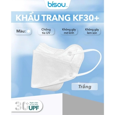 Túi 10 khẩu trang BISOU KF30+ chống nắng UV 96% - Nhiều màu xanh rêu, chỉ 17.000₫ 8