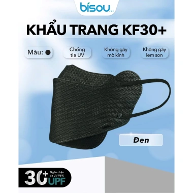 Túi 10 khẩu trang BISOU KF30+ chống nắng UV 96% - Nhiều màu xanh rêu, chỉ 17.000₫ 9