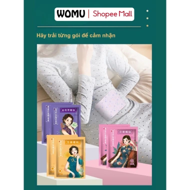 Túi 10 miếng dán giữ nhiệt thảo dược Womu Cô Gái - Giữ 14h, giảm đau bụng kinh, giá 99.000 VND 6
