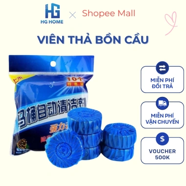 Túi 10 Viên Tẩy Bồn Cầu HGHOME Khử Mùi Hôi Viên Thả Vệ Sinh Xanh Mát 60.000 VND