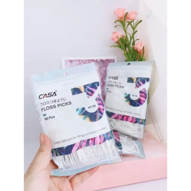 Túi 100 cái Tăm chỉ nha khoa CASA Nhật Bản - sạch, chắc khỏe, miệng không hôi - 50.000đ 3