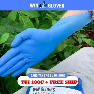 Túi 100 chiếc Găng tay cao su xanh Nitrile siêu bền, dày dặn co giãn - 90.000đ 4