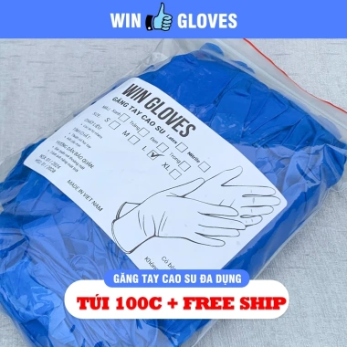 Túi 100 chiếc Găng tay cao su xanh Nitrile siêu bền, dày dặn co giãn - 90.000đ 5