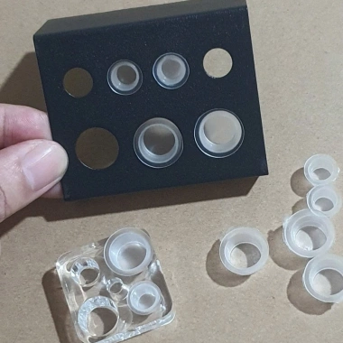 Túi 100 chum nhựa to nhỏ - Đựng mực xăm, keo móng, nối mi tiện lợi, tiết kiệm 15k