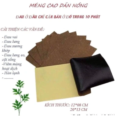 Túi 100 miếng Cao Dán Xương Khớp Bài Hàn ẩm Giảm Nhức Mỏi, Khớp Khỏe, Giá 85.990 VND