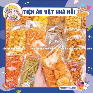 Túi 100g Snack ăn vặt - Bánh quẩy sấy giòn, Bim bim đa dạng, Giá 12.997 VND