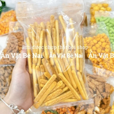 Túi 100g Snack ăn vặt - Bánh quẩy sấy giòn, Bim bim đa dạng, Giá 12.997 VND