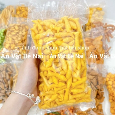 Túi 100g Snack ăn vặt - Bánh quẩy sấy giòn, Bim bim đa dạng, Giá 12.997 VND