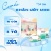 Túi 10/5 Khăn Ướt Mini TOPGIA Không Mùi - Gói Nhỏ Gọn Tiện Lợi Cho Bé Đi Học và Chơi, 14.000đ