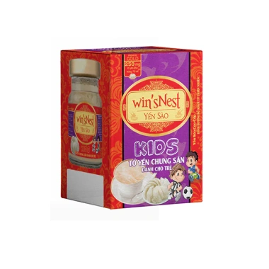 Túi 12 lọ Yến sào Win'sNest Kids 20% tổ yến chưng sẵn 70ml cho trẻ em 4