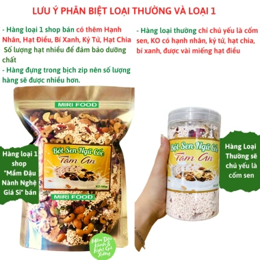 Túi 1kg Bột Củ Sen Ngũ Cốc Mix Hạt Dinh Dưỡng - Giảm Cân EatClean, Granola - Chỉ 107.800 VND 2