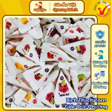 Túi 1kg Thạch Tam Giác Đức Phương - Trái Cây Mini, Thạch Rau Câu, Nước Cốt, Giá 45.000 VNĐ 2