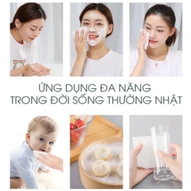 Túi 20 khăn giấy nén Hàn Quốc - Khăn rửa mặt, lau tay du lịch công tác tiện dụng HGHOME 16.000đ