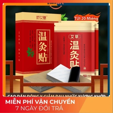 Túi 20 miếng Dán Giảm Đau Xương Khớp Đông Y Cao Dán Ngải Cứu - Giảm Nhức Mỏi Vai Gáy Cột Sống Lưng 13.000đ
