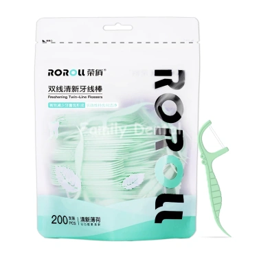 Túi 200 chiếc tăm chỉ nha khoa - 2 dây chỉ tăng cường làm sạch, giá 40.000đ